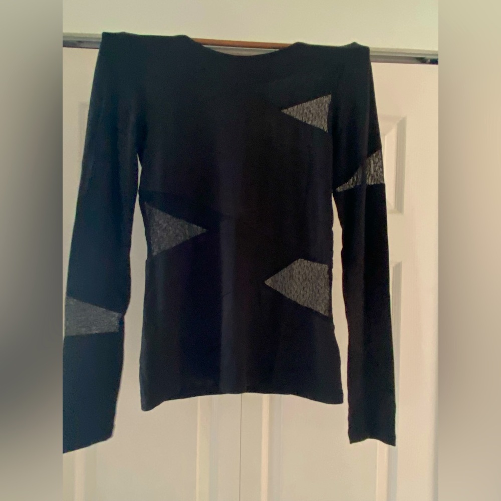 Talula Long Sleeve Shirt with Lace Cutouts